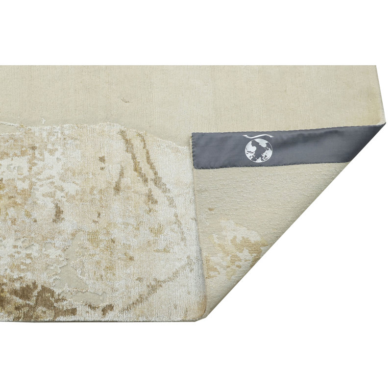 Hand Woven Wool Abstract Area Rug, Rectangle 8' x 10'