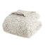 Édredon 100% coton taupe avec broderie en chenille et bourre à couper le souffle