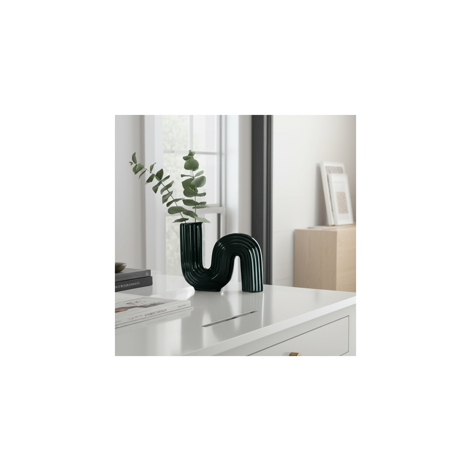 Elysia 6'' Table Vase, Dark Green