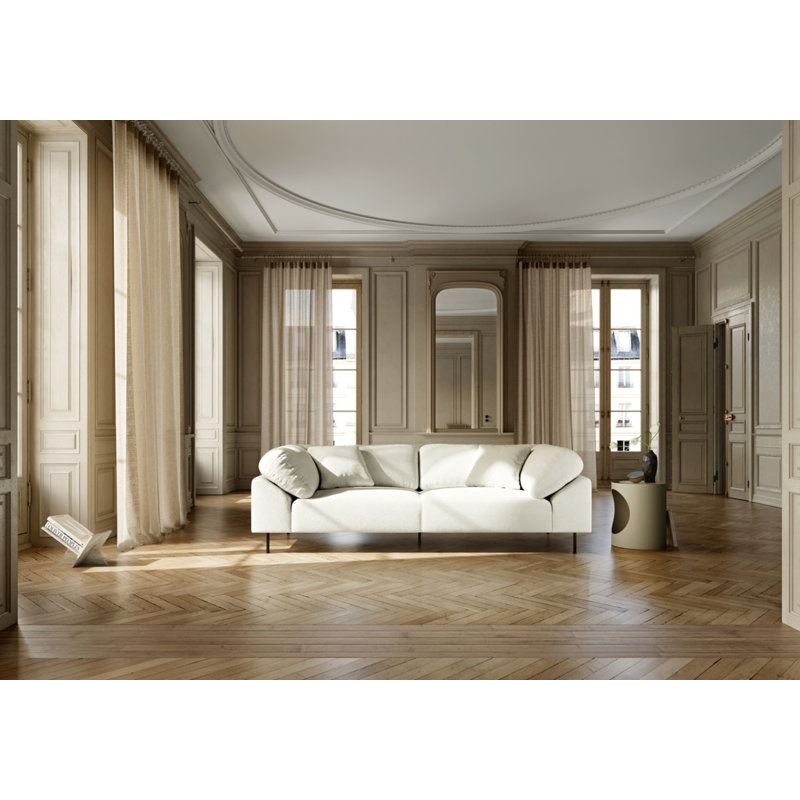 Collar 2-Seater, Cotton Blend, Ivory