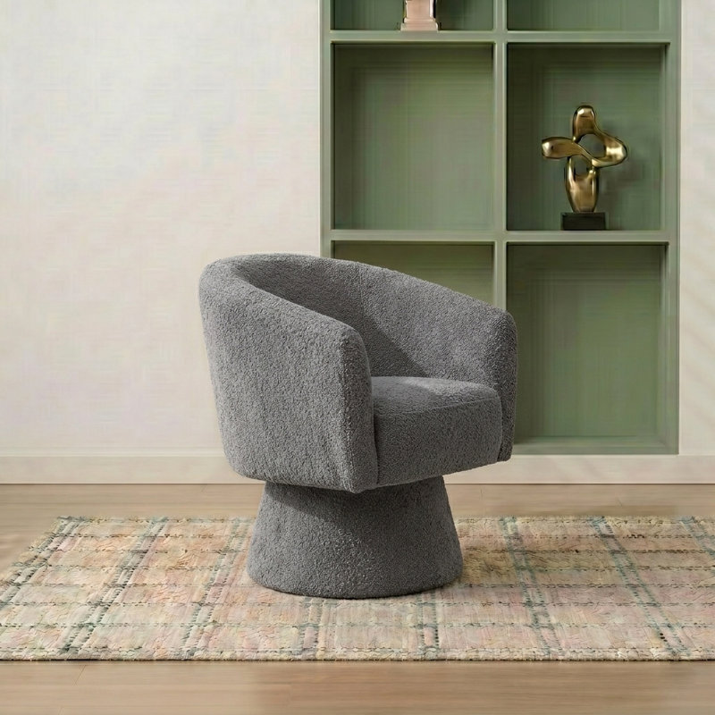 Caleigha Upholstered Swivel Barrel Chair