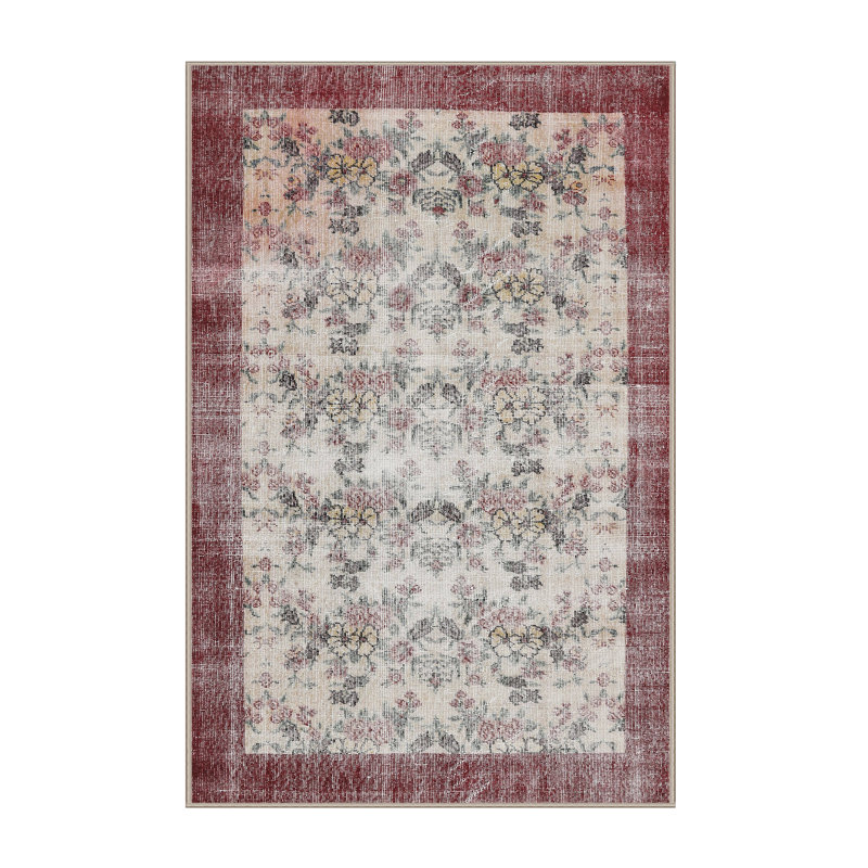 Tapis traditionnel marron / noir, Rectangle 5 pi x 7 pi
