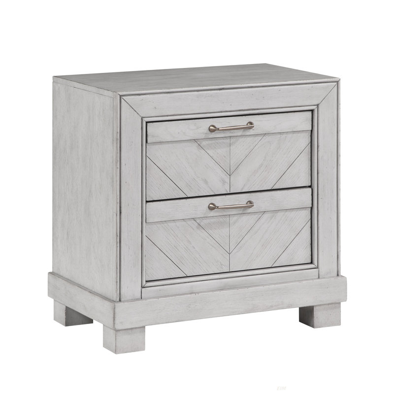 Tiroirs entièrement extensibles - Table de chevet - Argent perle