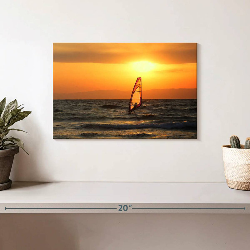 Sireci Sunset Windsurfer, 8" H x 12" W