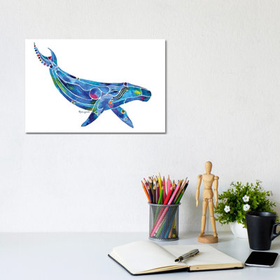 Whale Humpback Ocean by Jo Lynch - Wrapped Canvas Gallery-Wrapped Canvas Giclée