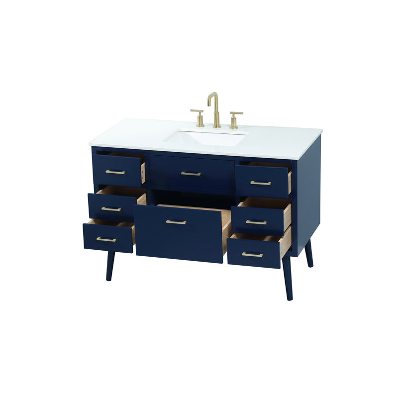 Steinfeldt 48' Single Bathroom Vanity Set, Bleu