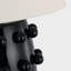 Linden Medium Cordless Table Lamp in Black with Linen Shade