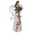 12"H Floral Woodland Angel Holding Leaf Garden Statue