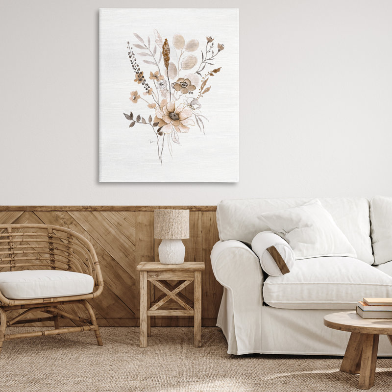 Art mural sur toile Subtle Flower Bundle, H 48 po x l 36 po