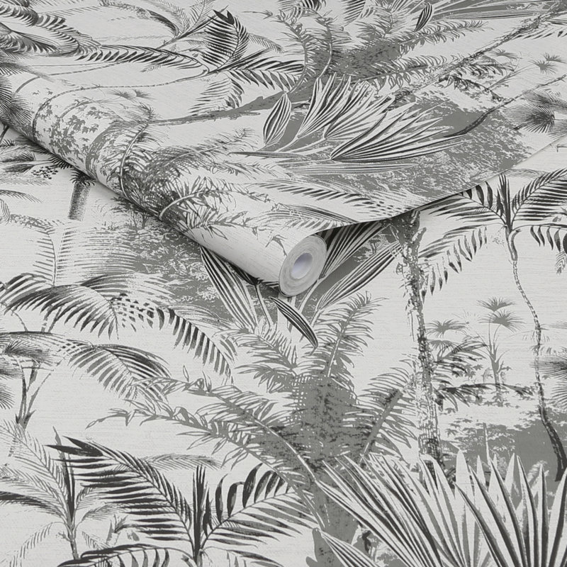 Sublime Floral Vinyl Wallpaper Double Roll, Mono