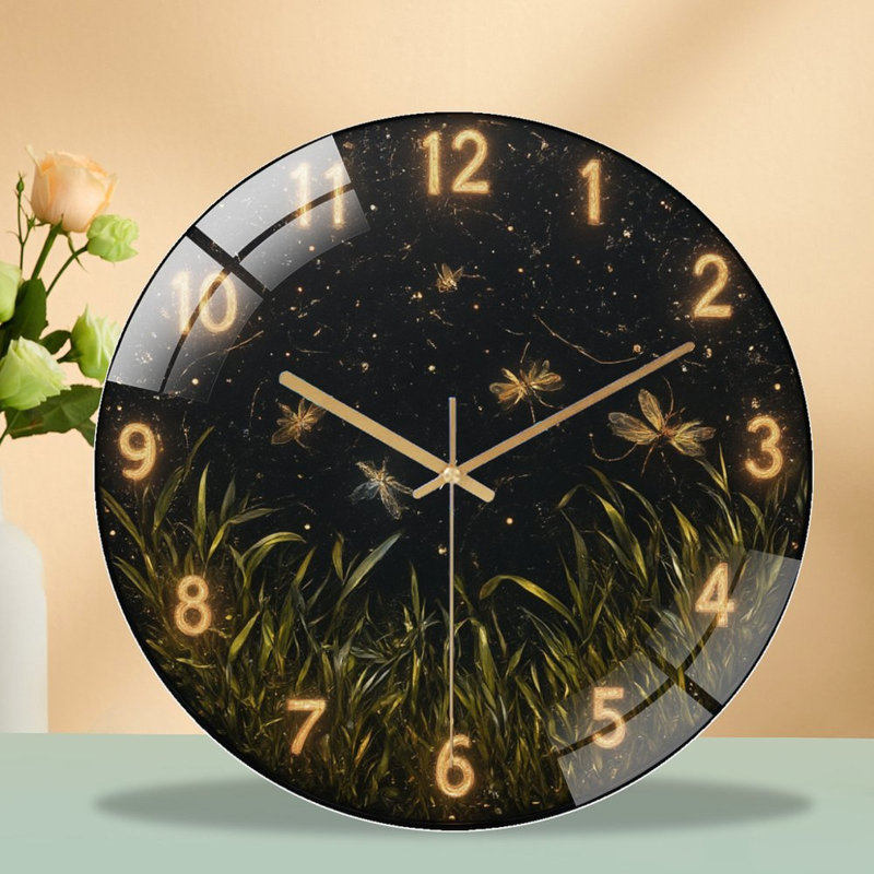 Horloge murale en verre 12 po
