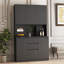 Armoire de cuisine 74 po autoportante avec 6 portes, 3 tablettes et 2 tiroirs, armoire de cuisine polyvalente, armoire de rangement pour artisanat, rangement pour salle de lavage