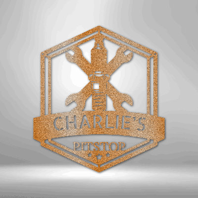 Personalized Grease Time Monogram Steel Sign Steel Art Wall Metal Decor