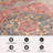 Valora Red Vintage Medallion Washable Low-Pile Area Rug With Non-Slip Backing-1430172544