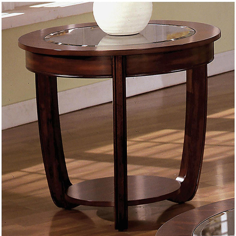Table de bout cerisier foncé 1 pièce