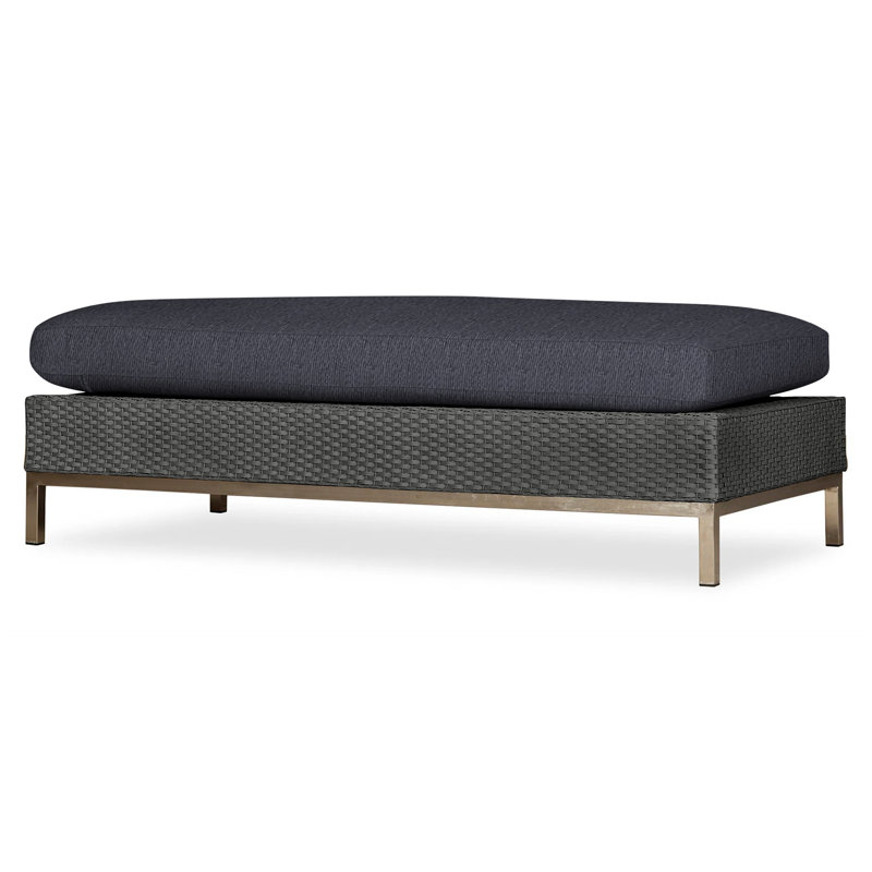 Elements Outdoor Ottoman, Demo Skyway, Hickory