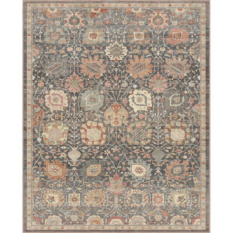 Tapis beige beige Bungalow Bungalow Aylena, Rectangle 7 pi 10 po x 9 pi 10 po