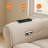 zero clearance recliner  Power Recliner Chair with Rolled Arm & USB-A/C Ports, Fabric-328140320