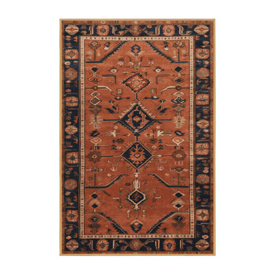 Machine Washable Persian Brown Area Rug