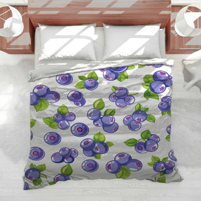 Blueberries Bedding Food Comforter Modern