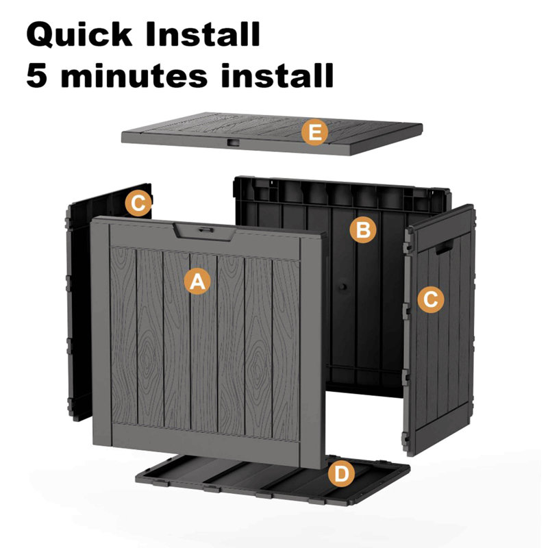 30 Gallon Outdoor Resin Deck Box