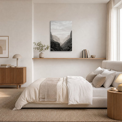 Murs du canyon Misty en toile noire et blanche