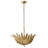 6 - Light Dimmable Gold Leaf Chandelier