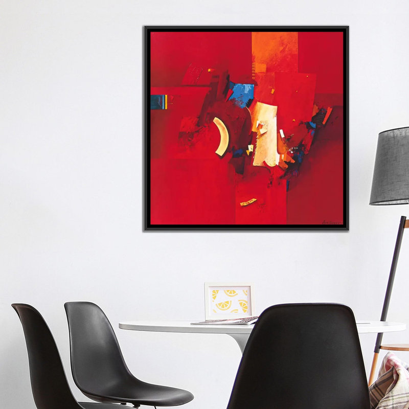 «Fighting», reproduction sur toile, H 18 po x l 18 po x P 1,5 po, Toile avec cadre noir, Pas de tapis
