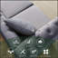 Canapé Chesterfield 80 po en velours gris pour salon, canapé 3 places