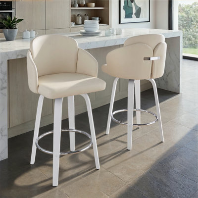 Tabouret de comptoir à hauteur fixe avec pivot
