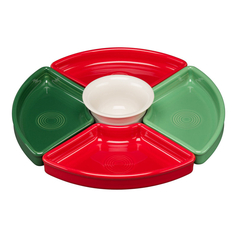 5-Piece Christmas Mixed Colors Entertaining Set 8 1/5 Inch