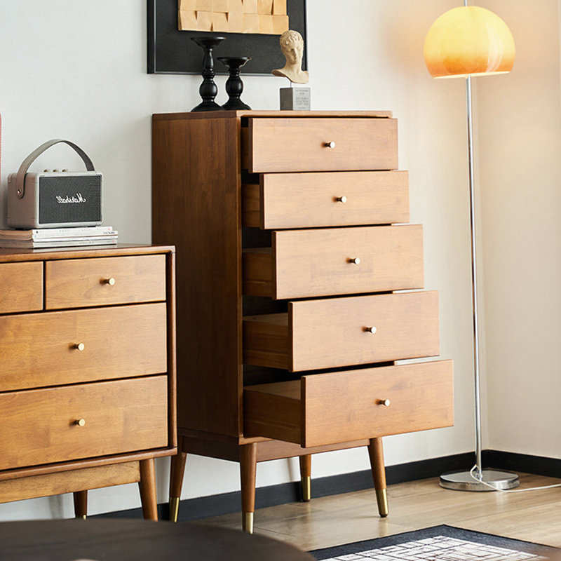 Commode d'appoint de style minimaliste français, Brun