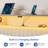 Bed Frame with RGB LED Lights, Upholstered Bed with Drawers and Charging Station-441618832-441618925