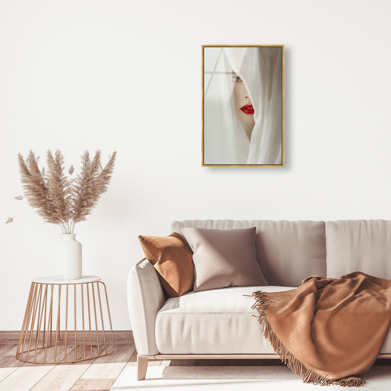 Secret Under Silk Print by Oliver Gal, 25"H x 17"W, Gold Floater Frame