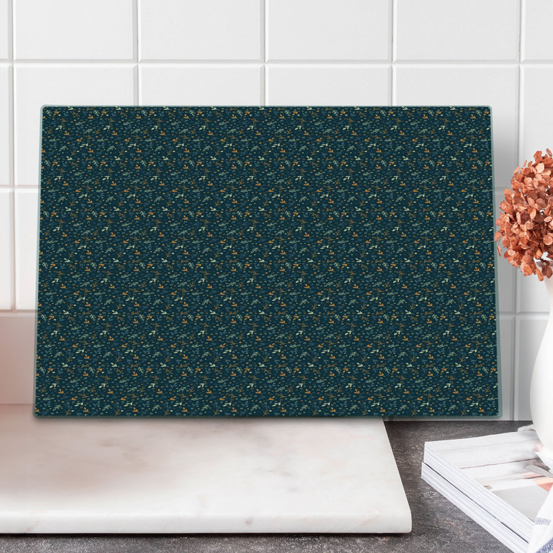 Ambesonne Leaves Cutting Board Large Size Autumn Theme Pattern Multicolor