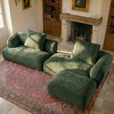 Canapé en polyester 121,26 po Modern