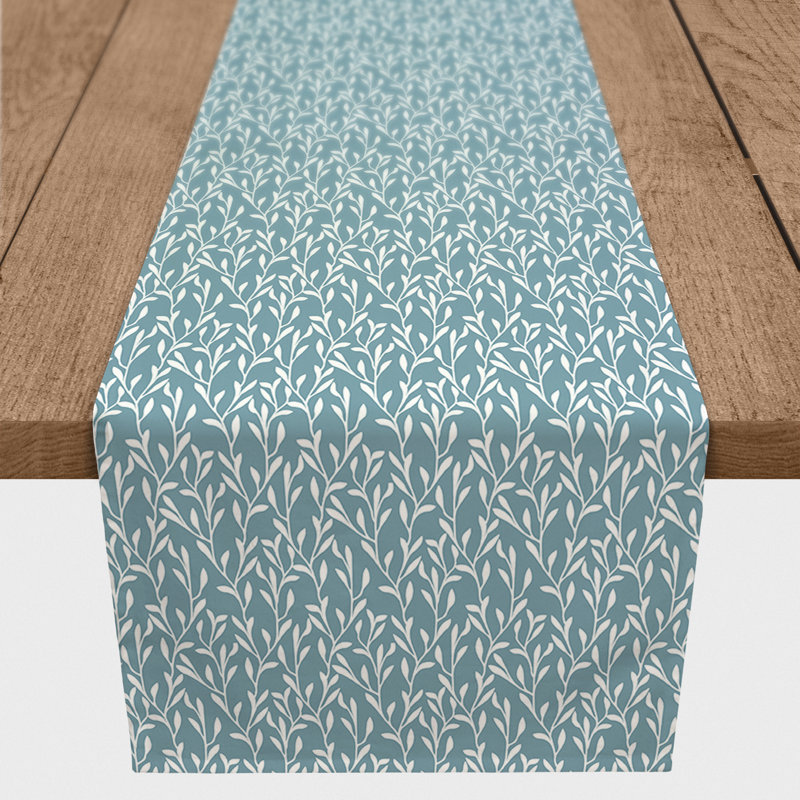 Chemin de table Courtlin, 72 po x 16 po, Bleu