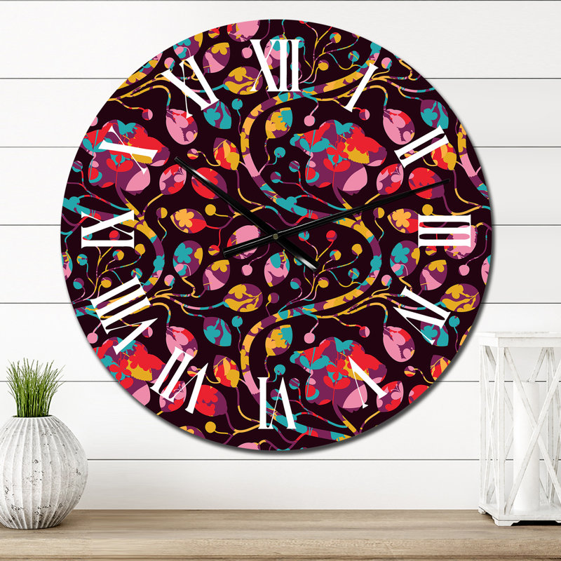 Horloge murale rouge et orange, Petit