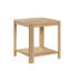 Ensemble de 2 tables de bout arrondies de coin avec table de chevet carrée de 22,1 po avec pieds à vagues verticales, table d'appoint Boho à 2 niveaux pour le salon, la chambre à coucher et le bureau personnel (chêne)-133446239