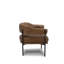 Fauteuil demi-tonneau en cuir Rosanna