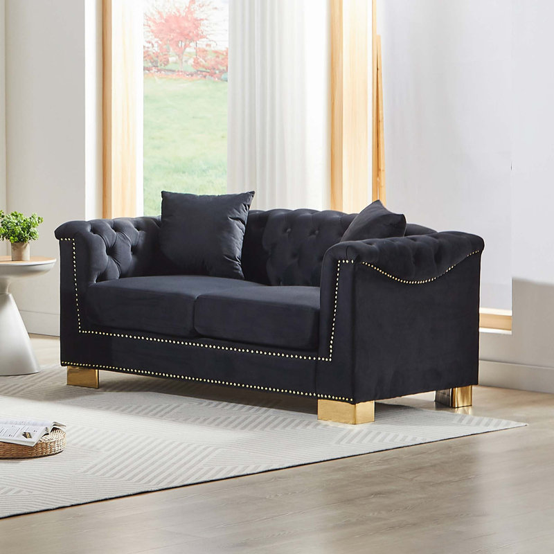 Canapé classique en velours Chesterfield