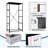 4 Drawer Dresser for Bedroom, Narrow Chest of Drawers, Wooden Top and Study Iron Frame 18"x37.5"-(WxH)