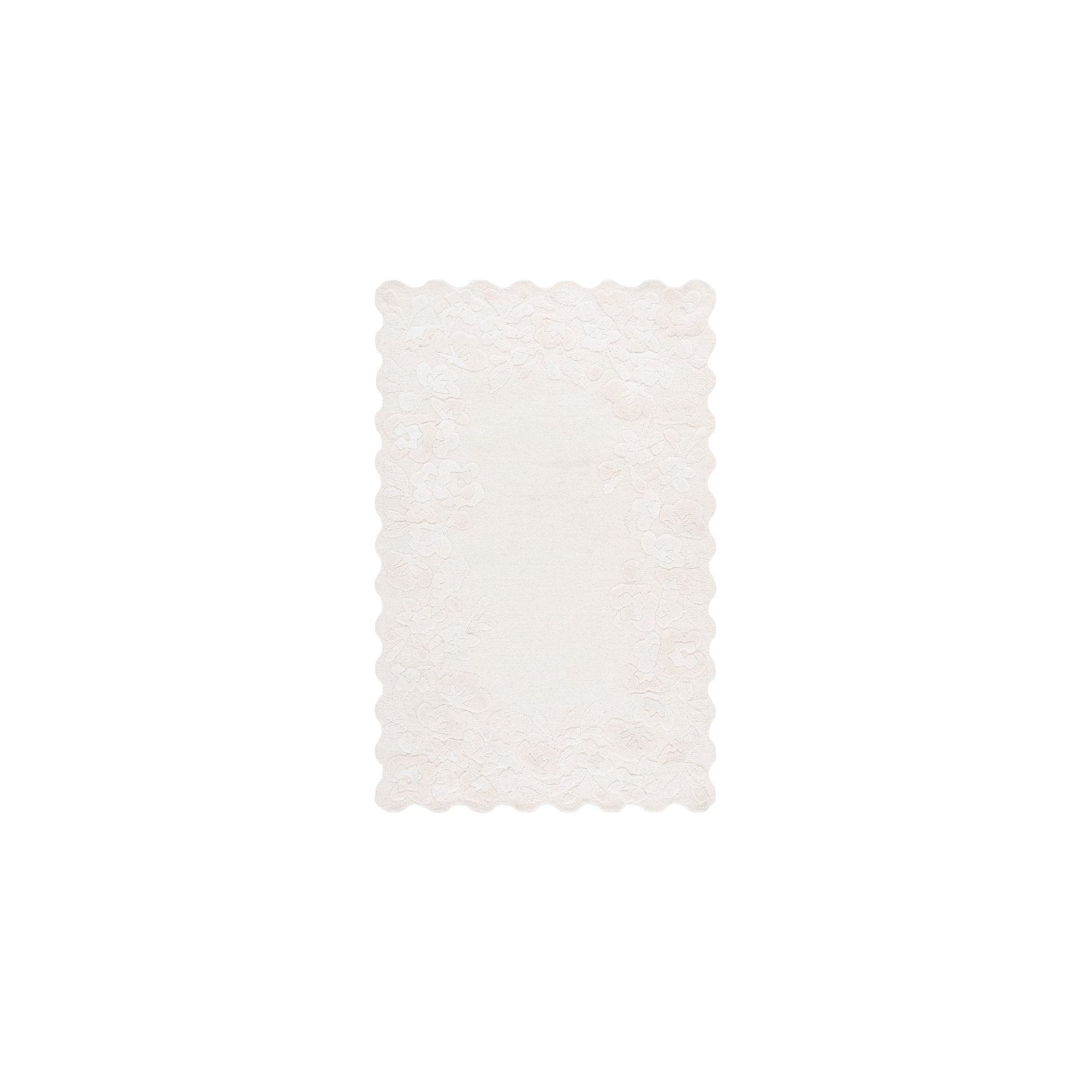 Jardin Hand Tufted Wool;Cotton Floral Indoor Rug, Rectangle 5' x 8'
