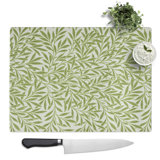 Willow Pattern Vol.1 Print By William Morris  Glass Chopping Board