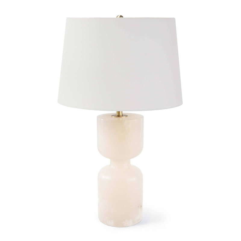 Lampe de table Joan Alabaster, H 25 po x l 15 po x P 15 po
