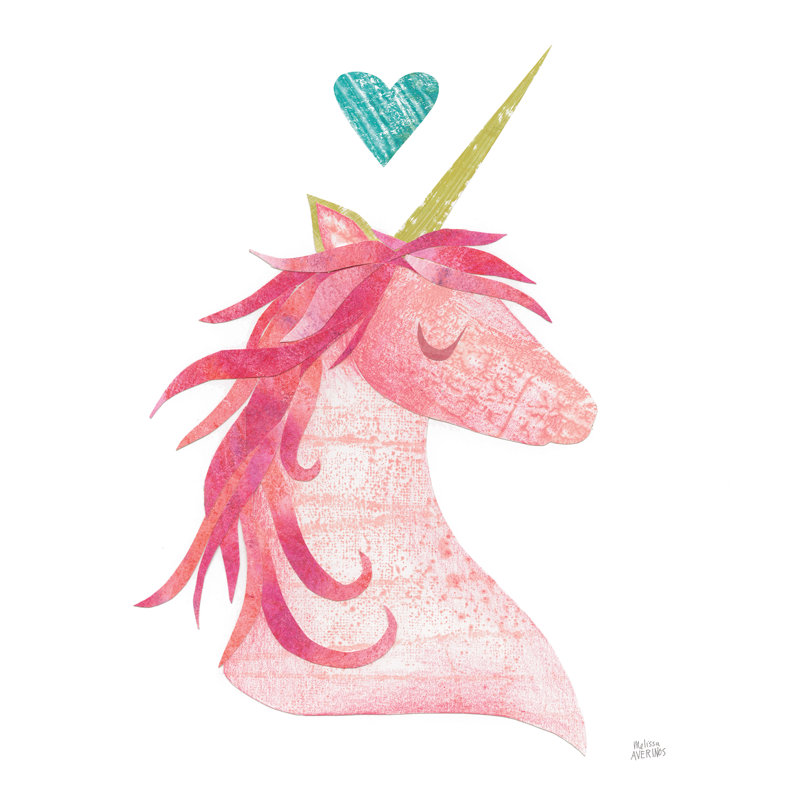 Unicorn Magic I Heart Sq by Melissa Averinos - 1 Piece Wrapped Canvas Painting, 122cm H x 122cm W x 3.8cm D