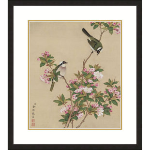Bulbuls Amidst Peach Blossoms par yu zhi