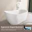 59'' Freestanding Acrylic Bathtub With Chrome Drain