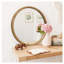 Miroir rond rond avec cadre en bois 23,62 po