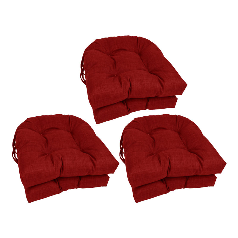Outdoor 3.5'' Dining Chair Seat Cushion, Paprika